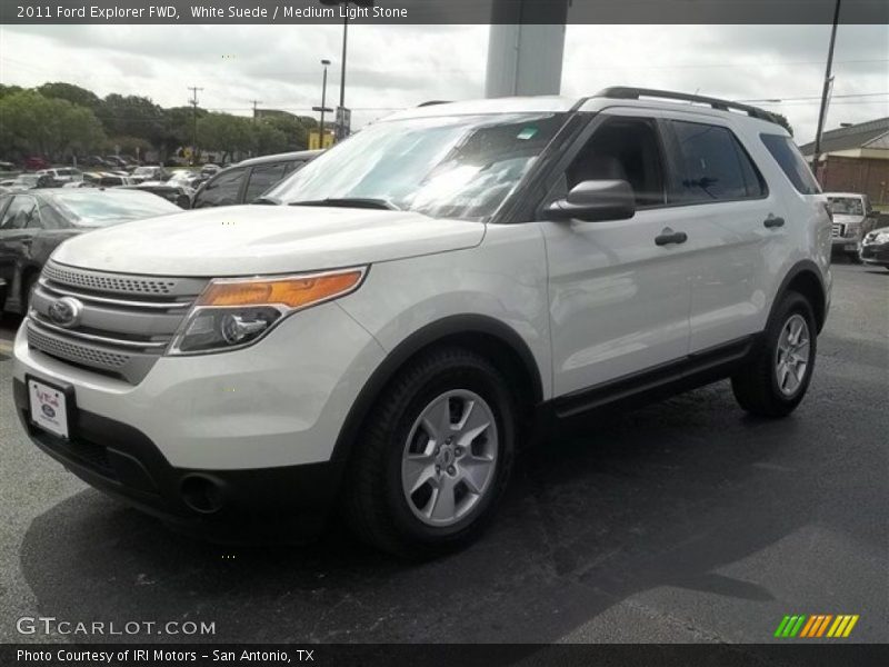 White Suede / Medium Light Stone 2011 Ford Explorer FWD