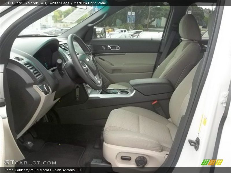 White Suede / Medium Light Stone 2011 Ford Explorer FWD