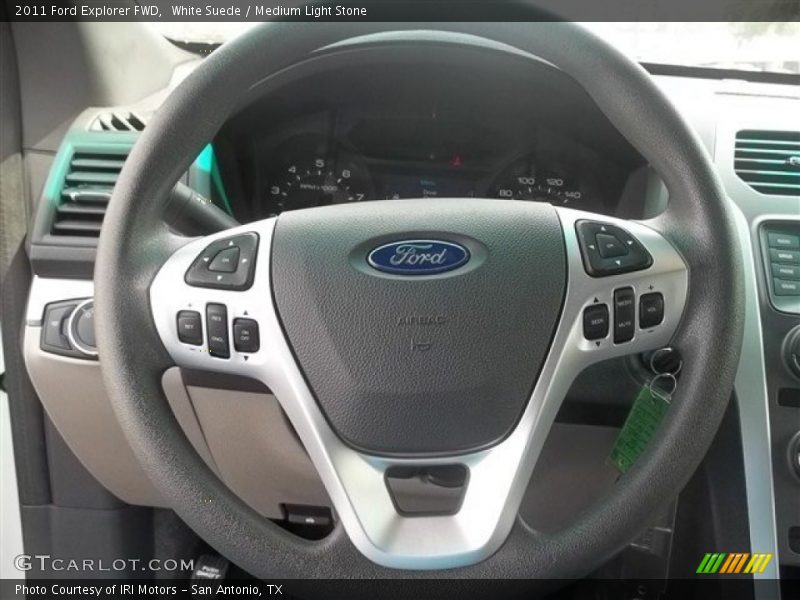 White Suede / Medium Light Stone 2011 Ford Explorer FWD
