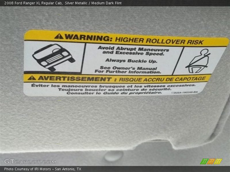 Silver Metallic / Medium Dark Flint 2008 Ford Ranger XL Regular Cab