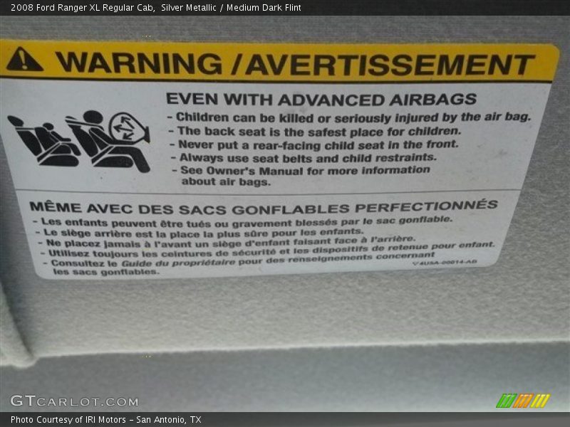 Silver Metallic / Medium Dark Flint 2008 Ford Ranger XL Regular Cab