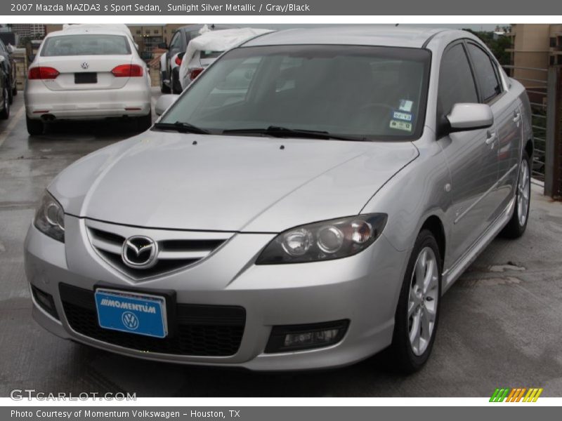 Sunlight Silver Metallic / Gray/Black 2007 Mazda MAZDA3 s Sport Sedan
