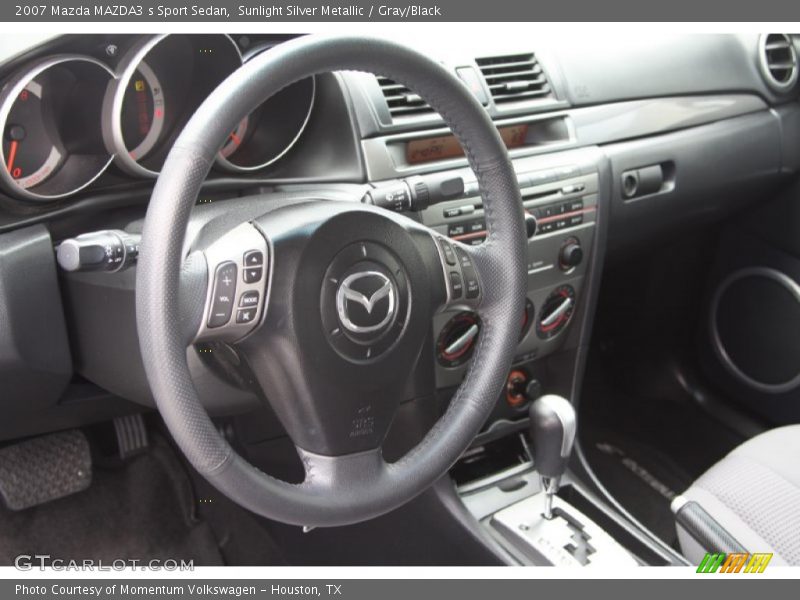 Sunlight Silver Metallic / Gray/Black 2007 Mazda MAZDA3 s Sport Sedan