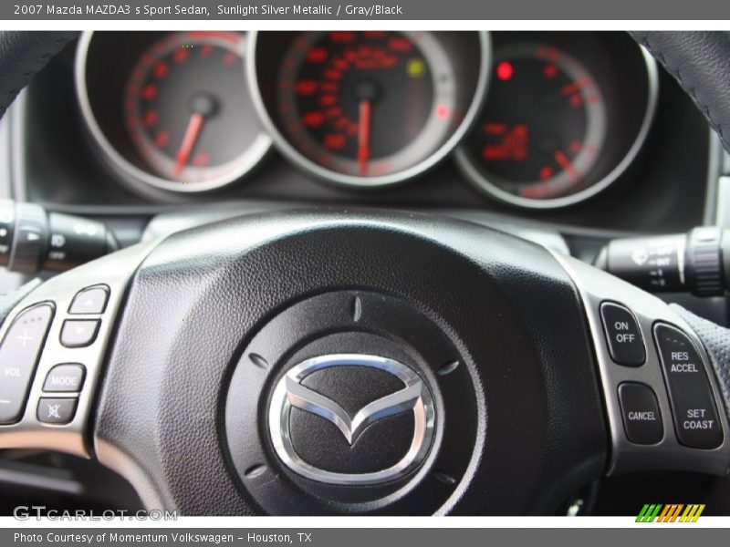 Sunlight Silver Metallic / Gray/Black 2007 Mazda MAZDA3 s Sport Sedan