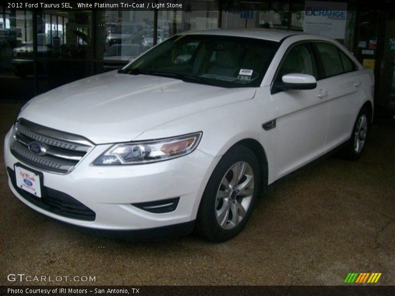 White Platinum Tri-Coat / Light Stone 2012 Ford Taurus SEL