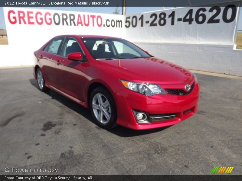 Barcelona Red Metallic / Black/Ash 2012 Toyota Camry SE
