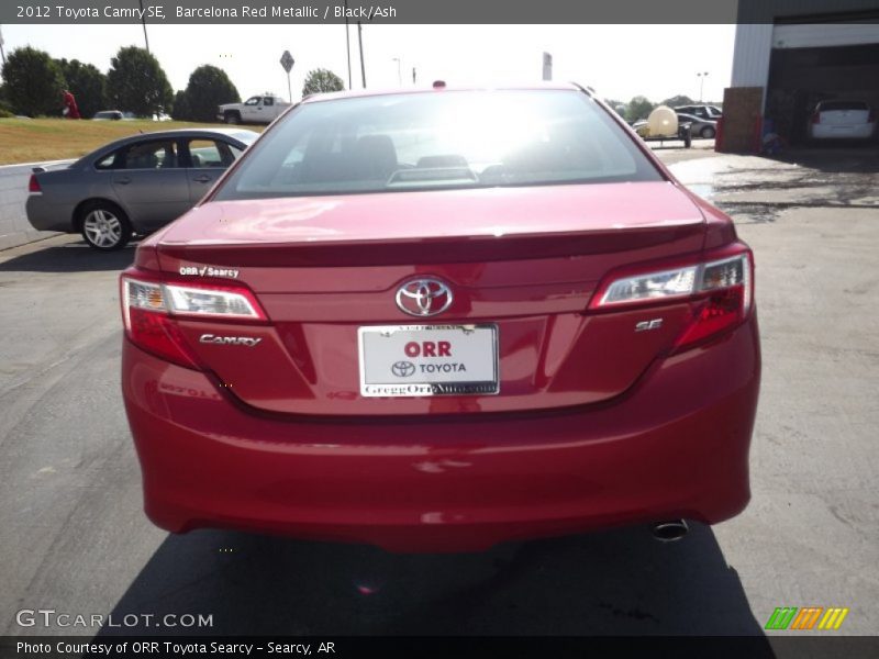 Barcelona Red Metallic / Black/Ash 2012 Toyota Camry SE