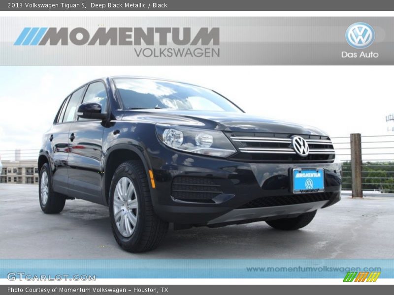 Deep Black Metallic / Black 2013 Volkswagen Tiguan S