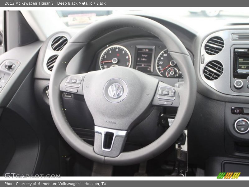 Deep Black Metallic / Black 2013 Volkswagen Tiguan S