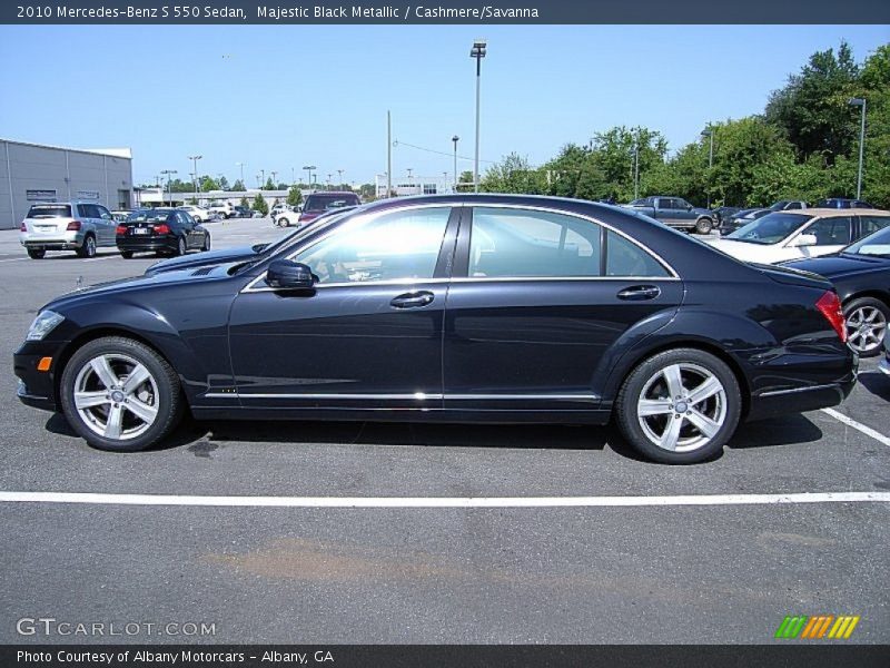 Majestic Black Metallic / Cashmere/Savanna 2010 Mercedes-Benz S 550 Sedan
