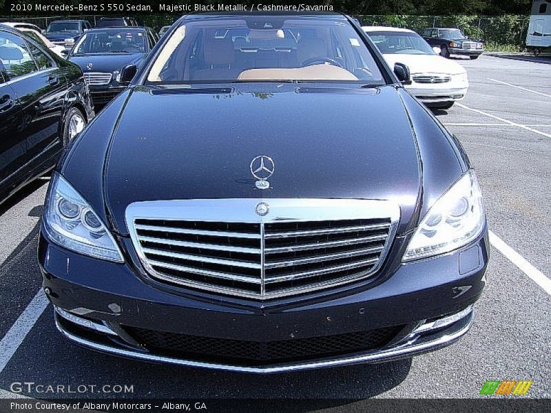 Majestic Black Metallic / Cashmere/Savanna 2010 Mercedes-Benz S 550 Sedan