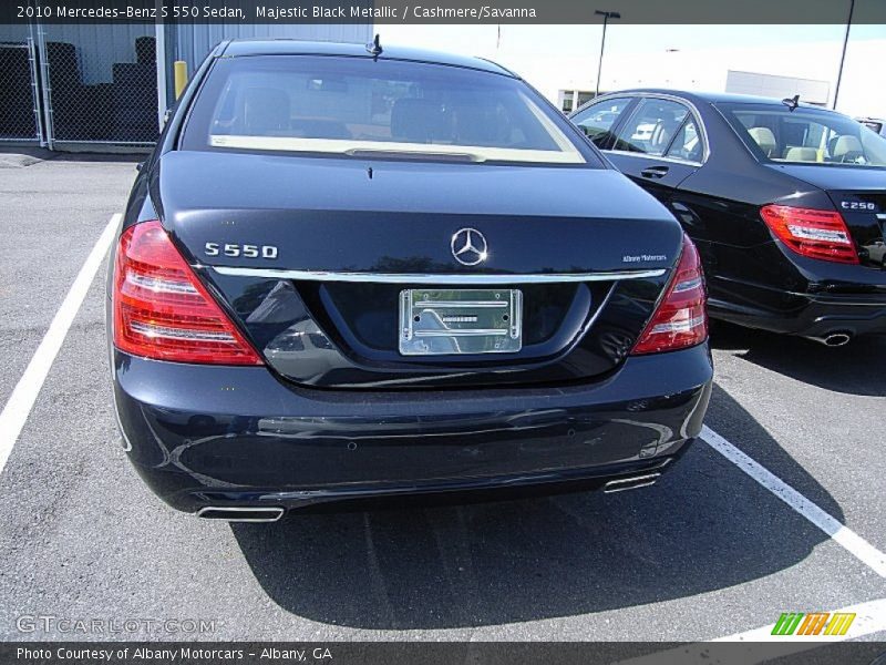 Majestic Black Metallic / Cashmere/Savanna 2010 Mercedes-Benz S 550 Sedan
