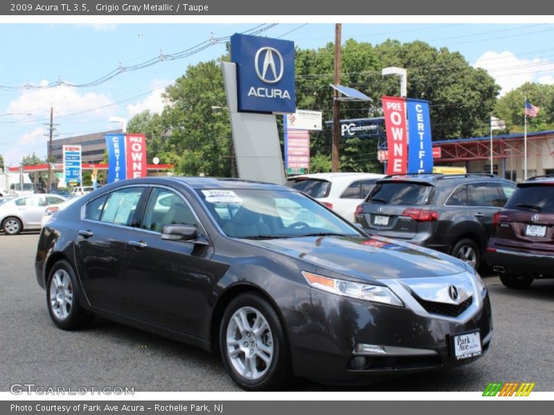 Grigio Gray Metallic / Taupe 2009 Acura TL 3.5