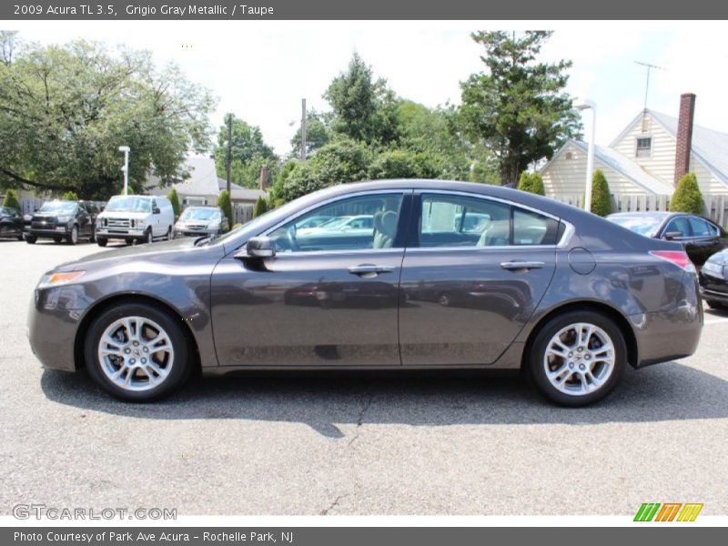 Grigio Gray Metallic / Taupe 2009 Acura TL 3.5