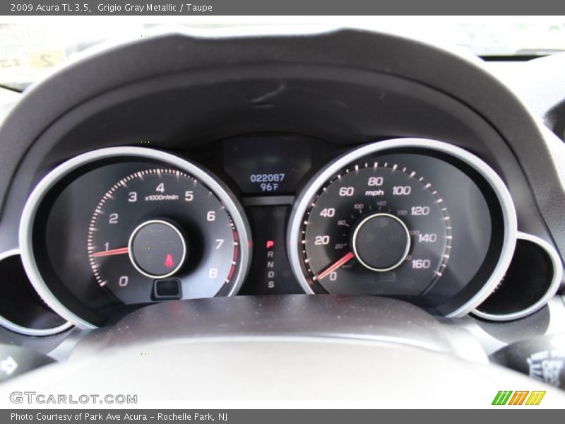 Grigio Gray Metallic / Taupe 2009 Acura TL 3.5