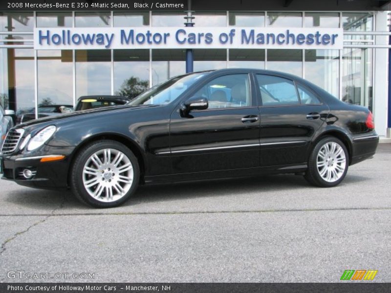 Black / Cashmere 2008 Mercedes-Benz E 350 4Matic Sedan