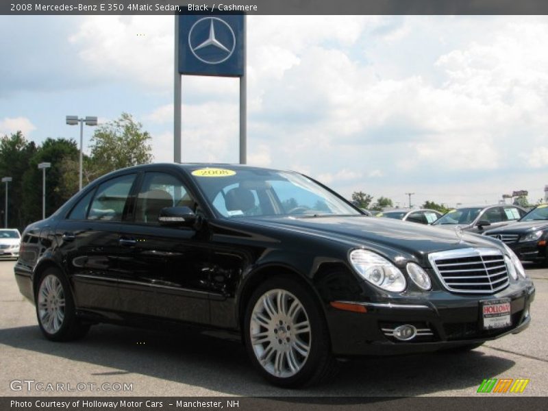 Black / Cashmere 2008 Mercedes-Benz E 350 4Matic Sedan