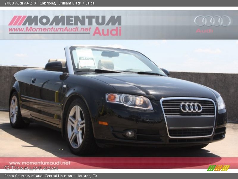 Brilliant Black / Beige 2008 Audi A4 2.0T Cabriolet