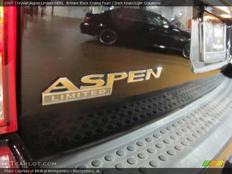 Brilliant Black Crystal Pearl / Dark Khaki/Light Graystone 2007 Chrysler Aspen Limited HEMI