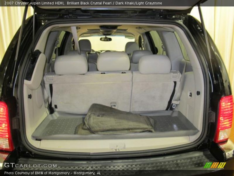Brilliant Black Crystal Pearl / Dark Khaki/Light Graystone 2007 Chrysler Aspen Limited HEMI