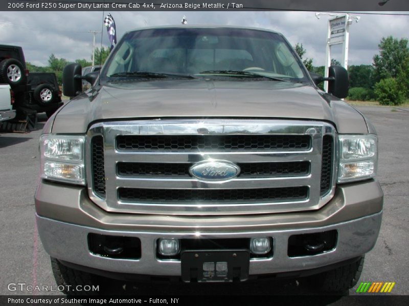 Arizona Beige Metallic / Tan 2006 Ford F250 Super Duty Lariat Crew Cab 4x4