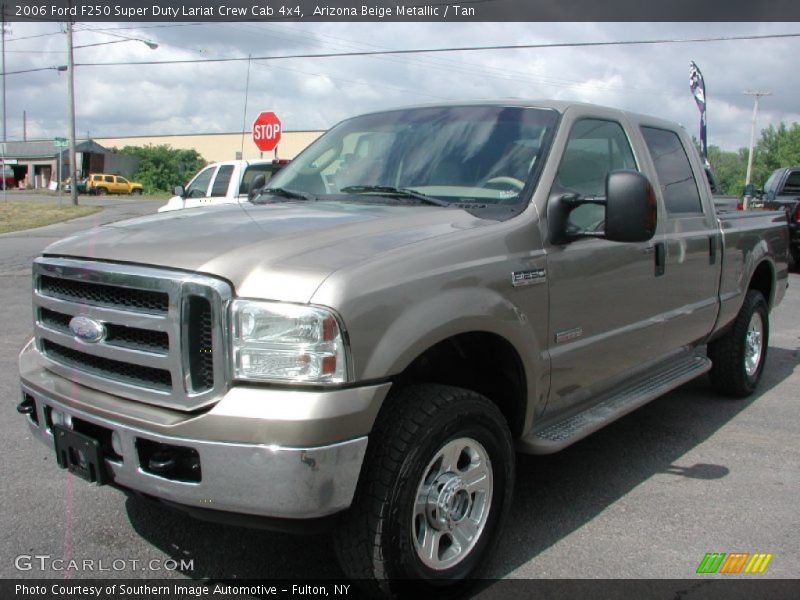 Arizona Beige Metallic / Tan 2006 Ford F250 Super Duty Lariat Crew Cab 4x4