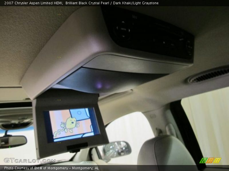 Brilliant Black Crystal Pearl / Dark Khaki/Light Graystone 2007 Chrysler Aspen Limited HEMI