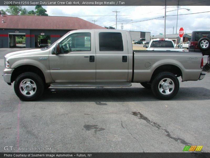 Arizona Beige Metallic / Tan 2006 Ford F250 Super Duty Lariat Crew Cab 4x4