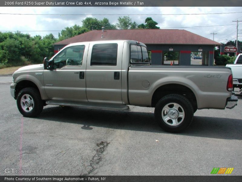 Arizona Beige Metallic / Tan 2006 Ford F250 Super Duty Lariat Crew Cab 4x4