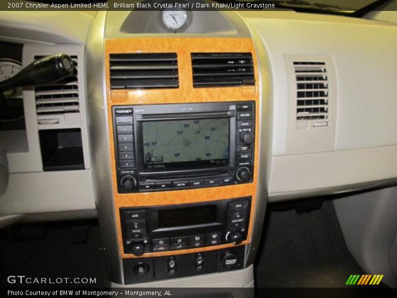 Brilliant Black Crystal Pearl / Dark Khaki/Light Graystone 2007 Chrysler Aspen Limited HEMI
