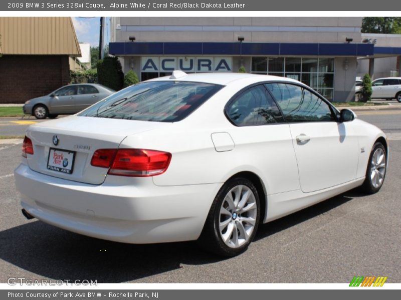 Alpine White / Coral Red/Black Dakota Leather 2009 BMW 3 Series 328xi Coupe