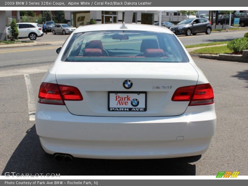 Alpine White / Coral Red/Black Dakota Leather 2009 BMW 3 Series 328xi Coupe