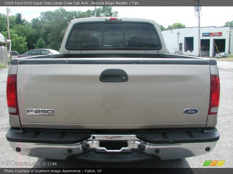 Arizona Beige Metallic / Tan 2006 Ford F250 Super Duty Lariat Crew Cab 4x4