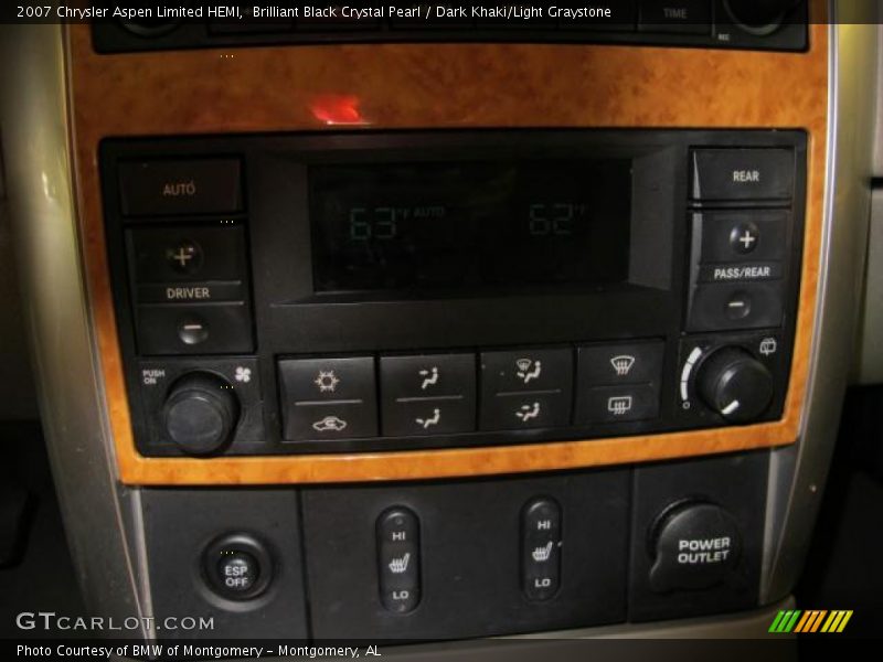 Brilliant Black Crystal Pearl / Dark Khaki/Light Graystone 2007 Chrysler Aspen Limited HEMI