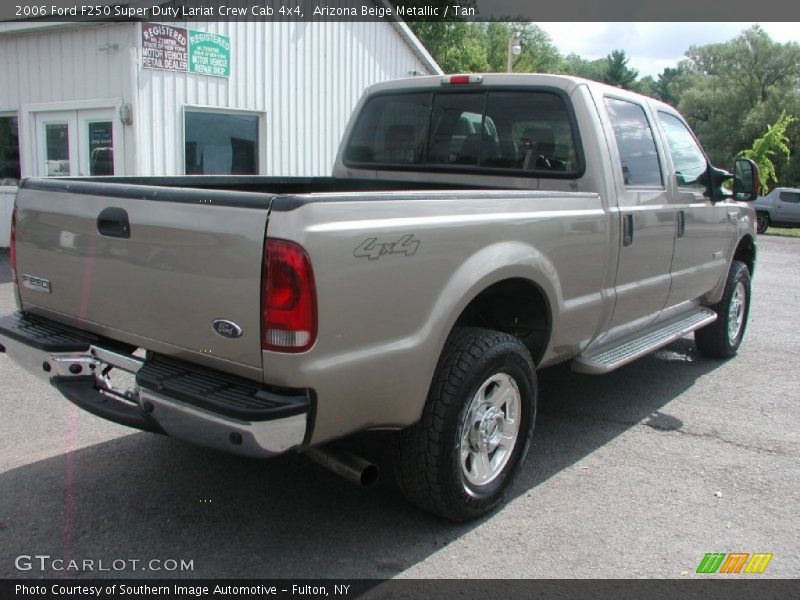 Arizona Beige Metallic / Tan 2006 Ford F250 Super Duty Lariat Crew Cab 4x4
