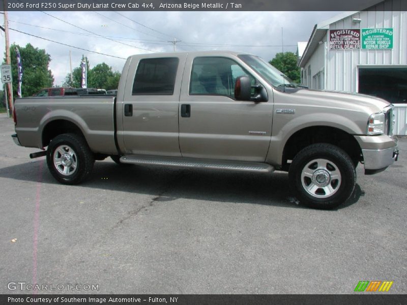 Arizona Beige Metallic / Tan 2006 Ford F250 Super Duty Lariat Crew Cab 4x4