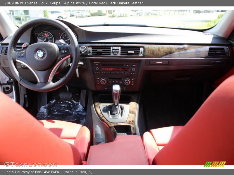 Alpine White / Coral Red/Black Dakota Leather 2009 BMW 3 Series 328xi Coupe