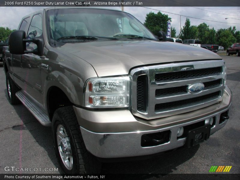 Arizona Beige Metallic / Tan 2006 Ford F250 Super Duty Lariat Crew Cab 4x4
