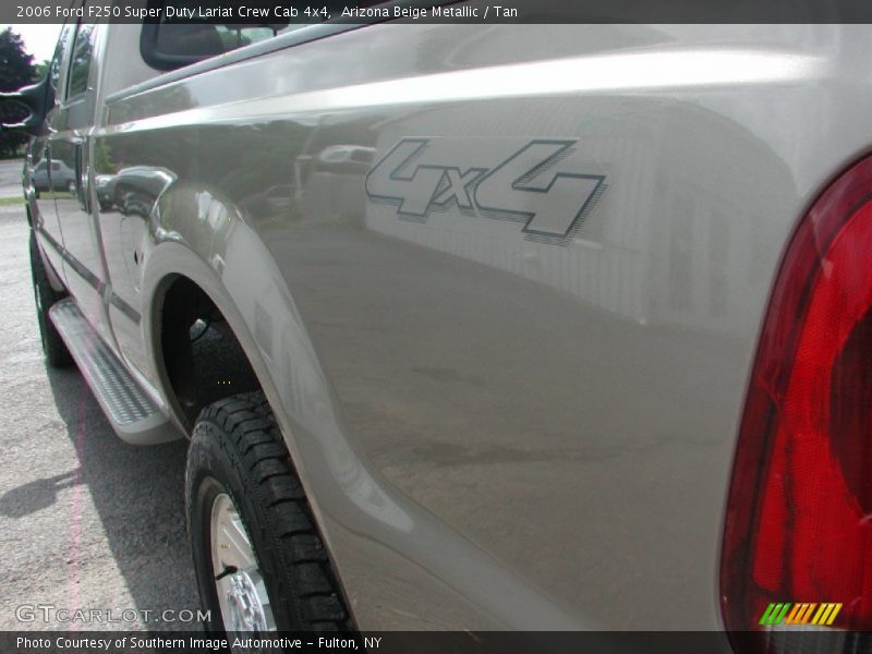 Arizona Beige Metallic / Tan 2006 Ford F250 Super Duty Lariat Crew Cab 4x4
