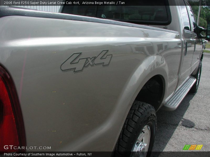 Arizona Beige Metallic / Tan 2006 Ford F250 Super Duty Lariat Crew Cab 4x4