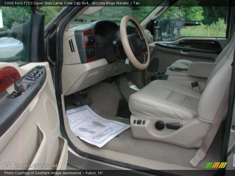 Arizona Beige Metallic / Tan 2006 Ford F250 Super Duty Lariat Crew Cab 4x4