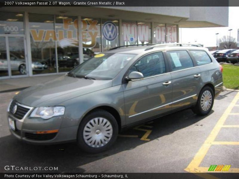 Granite Green Metallic / Black 2007 Volkswagen Passat 2.0T Wagon