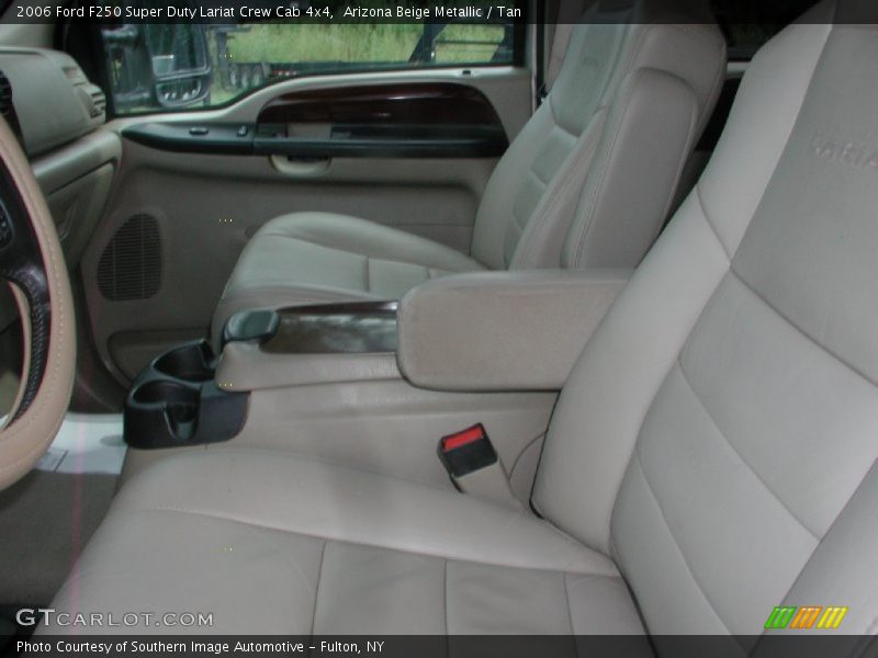Arizona Beige Metallic / Tan 2006 Ford F250 Super Duty Lariat Crew Cab 4x4