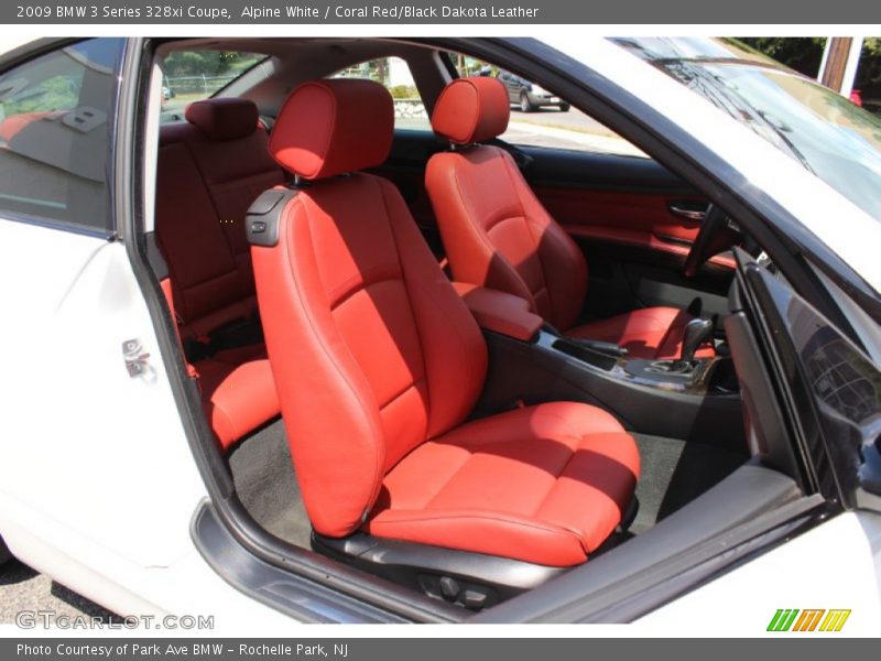 Alpine White / Coral Red/Black Dakota Leather 2009 BMW 3 Series 328xi Coupe