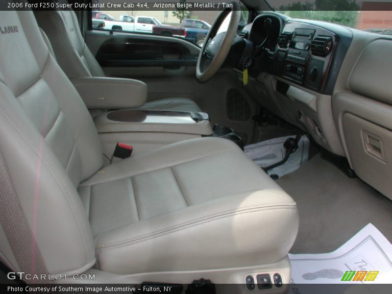 Arizona Beige Metallic / Tan 2006 Ford F250 Super Duty Lariat Crew Cab 4x4