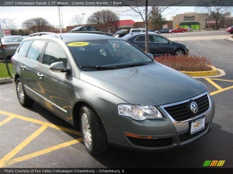 Granite Green Metallic / Black 2007 Volkswagen Passat 2.0T Wagon