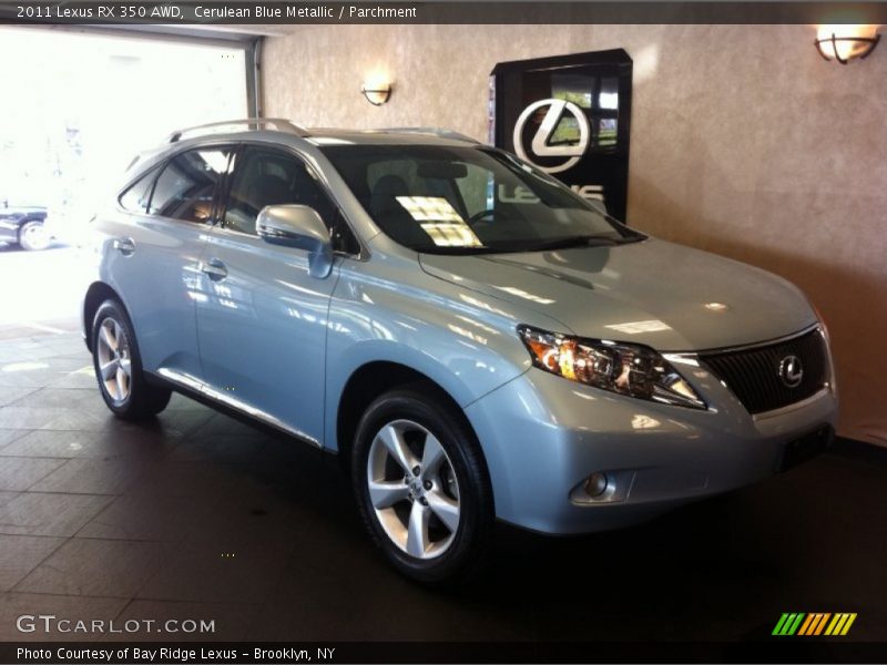 Cerulean Blue Metallic / Parchment 2011 Lexus RX 350 AWD