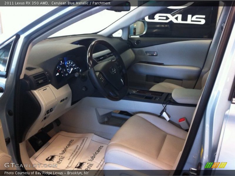 Cerulean Blue Metallic / Parchment 2011 Lexus RX 350 AWD