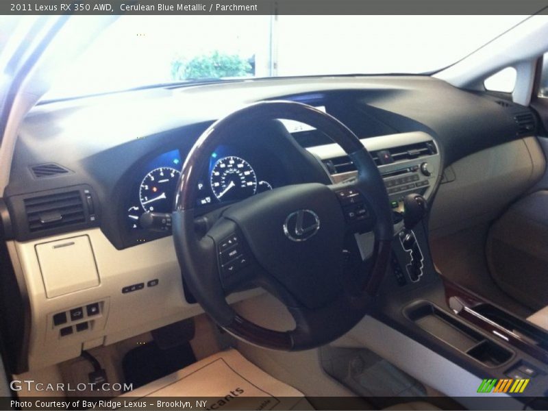Cerulean Blue Metallic / Parchment 2011 Lexus RX 350 AWD