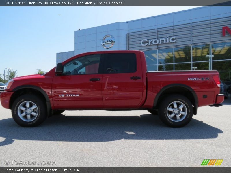 Red Alert / Pro 4X Charcoal 2011 Nissan Titan Pro-4X Crew Cab 4x4